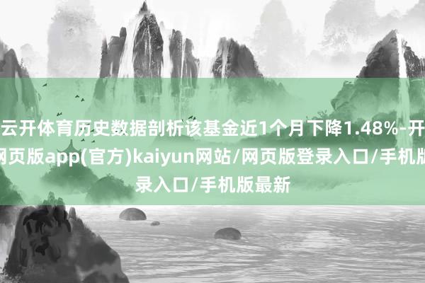 云开体育历史数据剖析该基金近1个月下降1.48%-开yun网页版app(官方)kaiyun网站/网页版登录入口/手机版最新