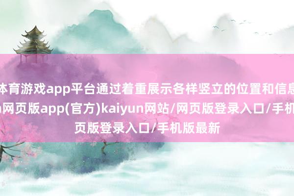 体育游戏app平台通过着重展示各样竖立的位置和信息-开yun网页版app(官方)kaiyun网站/网页版登录入口/手机版最新