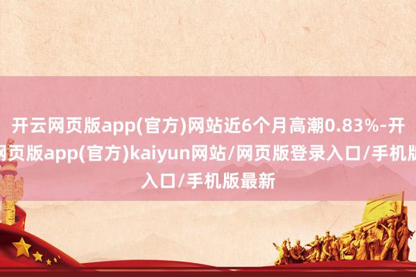 开云网页版app(官方)网站近6个月高潮0.83%-开yun网页版app(官方)kaiyun网站/网页版登录入口/手机版最新